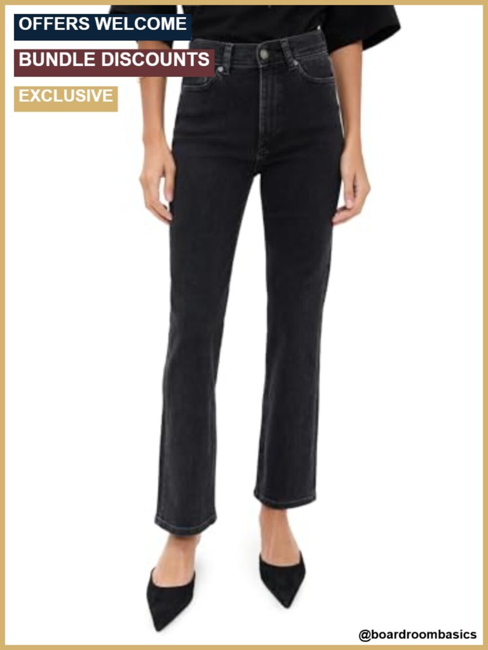 Women's High Rise Straight Leg Instasculpt Stretch Denim Jeans